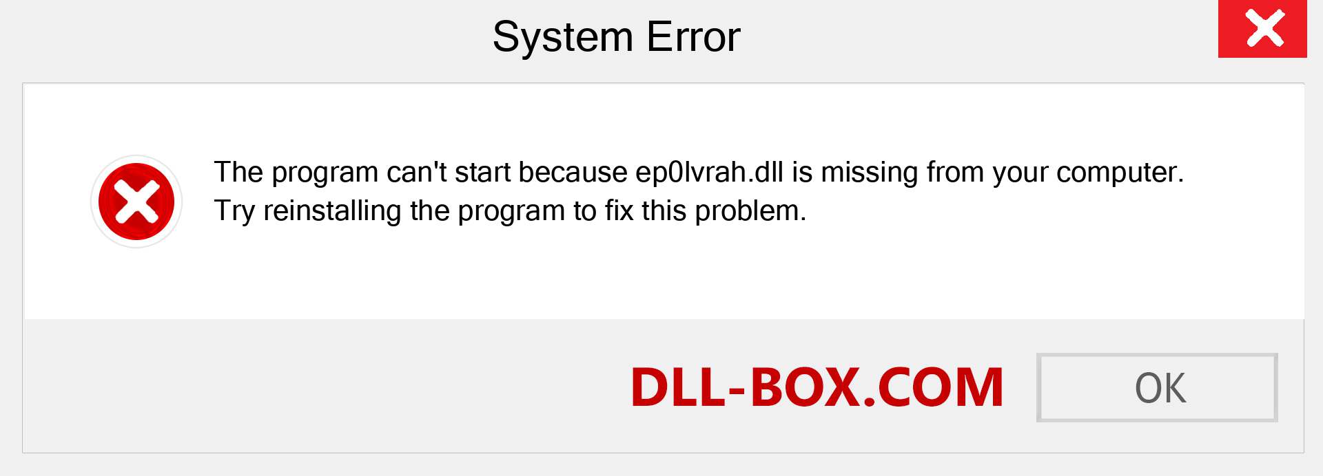  ep0lvrah.dll file is missing?. Download for Windows 7, 8, 10 - Fix  ep0lvrah dll Missing Error on Windows, photos, images